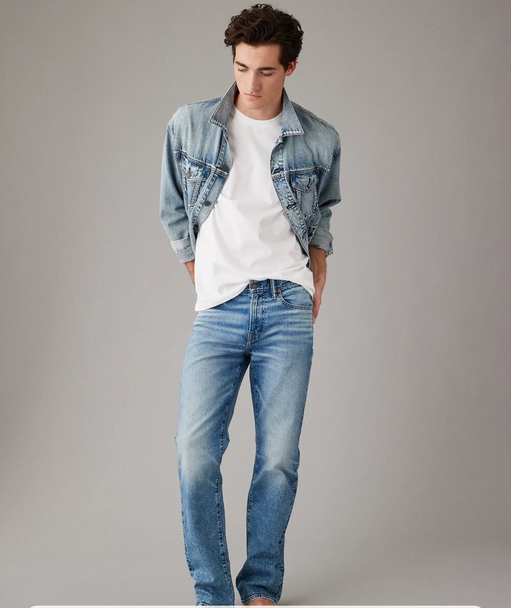 American Eagle Men’s 34x32 Original Bootcut Jeans Easy Flex Medium Wash